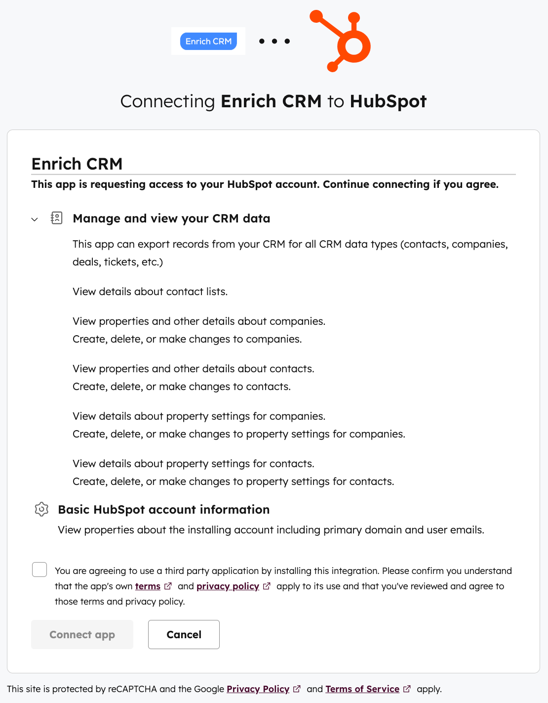Connect your HubSpot with data enrichment tool