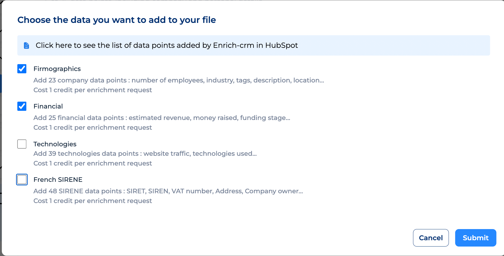 Enrich your bulk dataset?