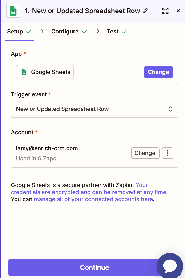 How to use Enrich-CRM within Zapier.com